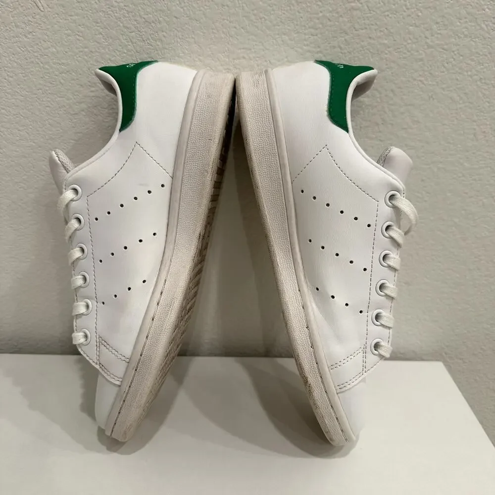Adidas Stan Smith Women Size 5 Sneaker Shoes White Green Retro Casual Streetwear